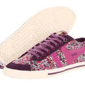 Gola Liberty London Art Fabrics Quota Purple Petal Retro Sneaker 8 EUC